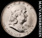 1948 Franklin Half Dollar - FBL - Choice Gem Brilliant Unc  Lustrous  #J8749