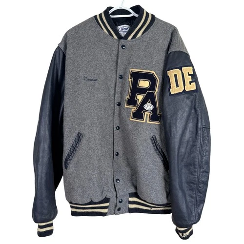 Vintage Neff Varsity Letterman Jacket Mens 3XL Leather Wool Chenille Bruins read - product listing photo