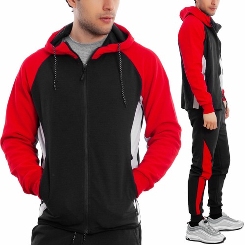 Chándal Hombre Deportivo Completo Chaqueta Capucha Pantalones Multicolor  Toocool | eBay