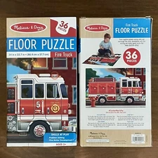 NEW Melissa & Doug Fire Truck Giant Floor Puzzle, 36 Piece