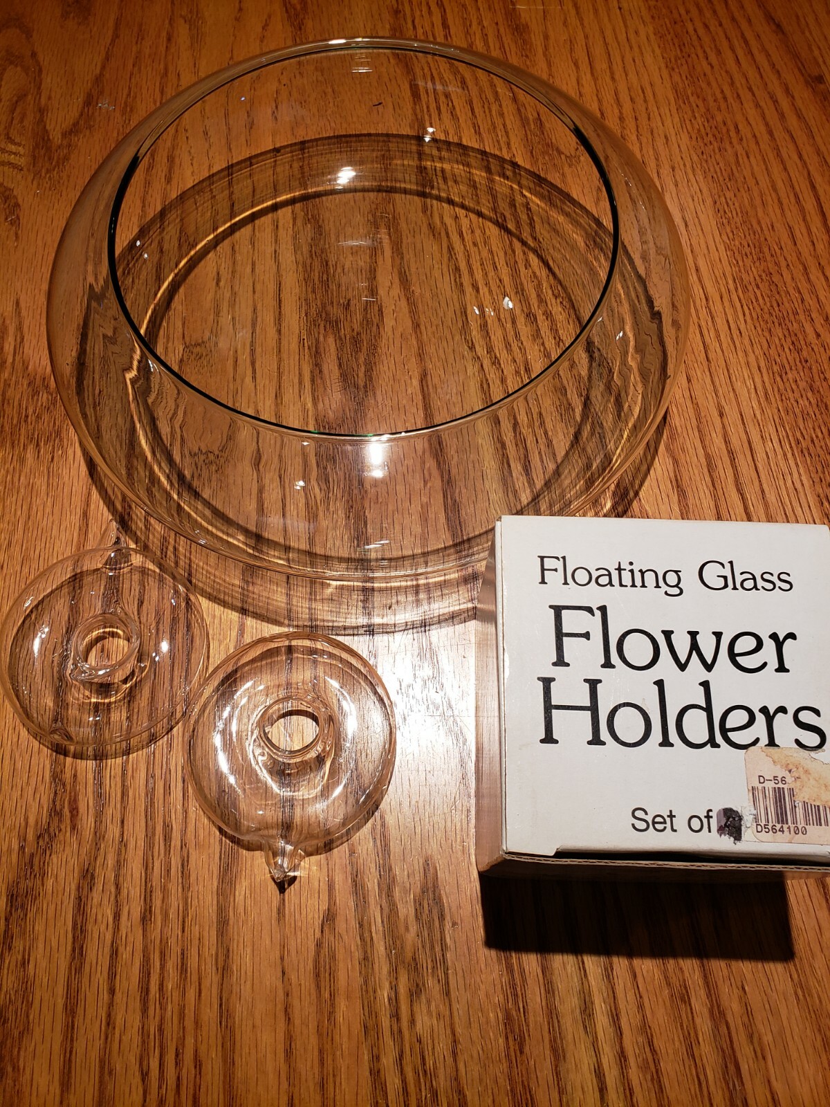 Floating Glass Flower Holders Set of 2 with Glass Bowl Used eBay