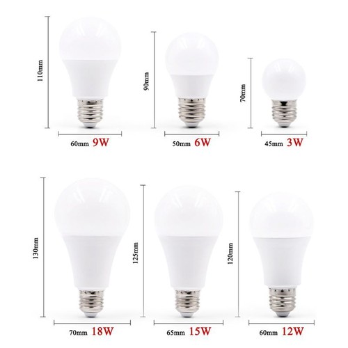 Plastic E27 LED Bulb Lights E27 Lamp Bulb LED Light Bulbs LED Bulb Dimmable - Picture 8 of 14