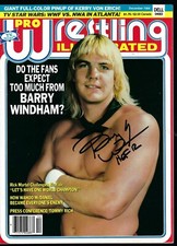 AM535  Barry Windham Signed Vintage  PWI Wrestling  Magazine w/COA
