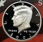 2002 S PROOF KENNEDY SILVER HALF DOLLAR FROM PROOF SET