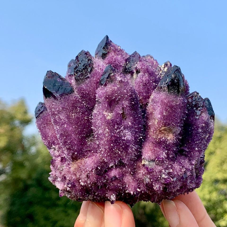 Room Crystal Decor Natural Quartz Crystals Violet Ghost Phantom