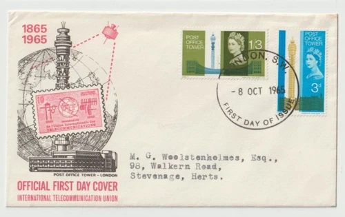 8/10/1965 UK GB FDC - Post Office Tower - GPO Tower - London SW FDI Postmark