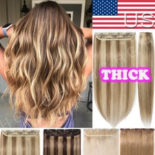 US Stock 100 Virgin Human Hair One Piece Clip In Human Hair Extensions 5 Clips