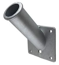  Aluminum Flag Pole Bracket Mount - Fits Most 1.25 Inch Flag Poles - Gray  