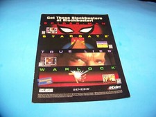 Blockbuster Video Games Ad Vintage 1995 Print Ad From Magazine