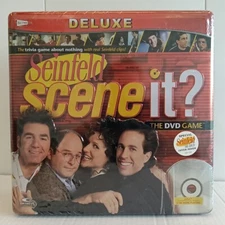 Scene It Seinfeld Deluxe DVD Boardgame In Tin Box 2008 Classic TV Sitcom Trivia