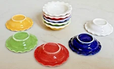 Dollhouse Bright Delights 1" Scale Ceramic Pie Plates Set of Five