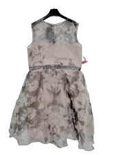Little Mistress Organza Prom Dress Grey/Blush Size UK 18 rrp £90 DH009 JJ 04