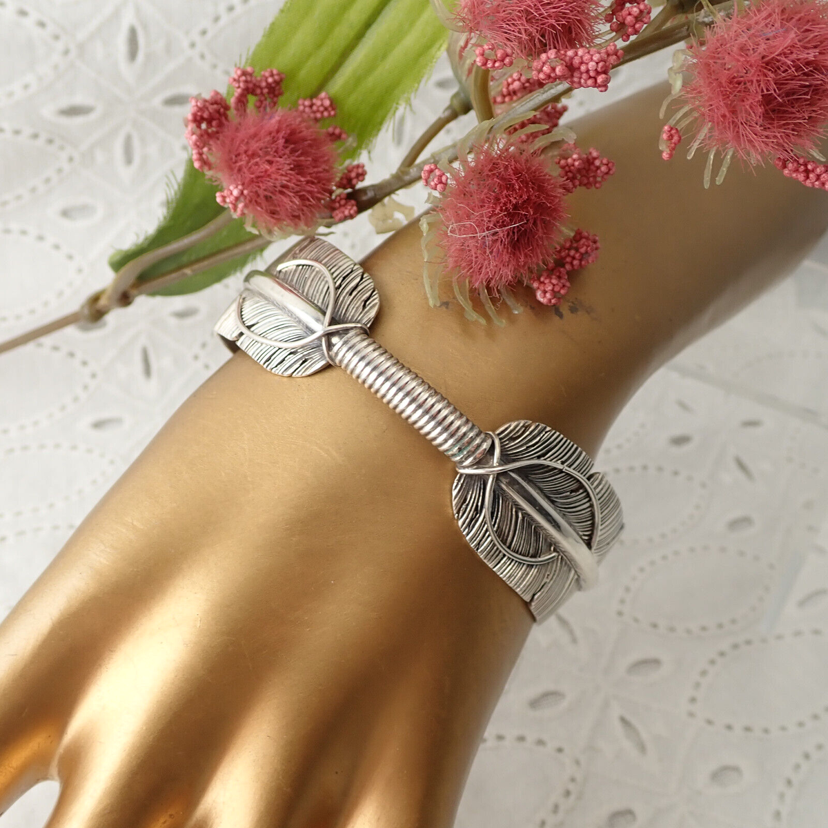 Apache Darrell Victor Sterling Silver Feather 7