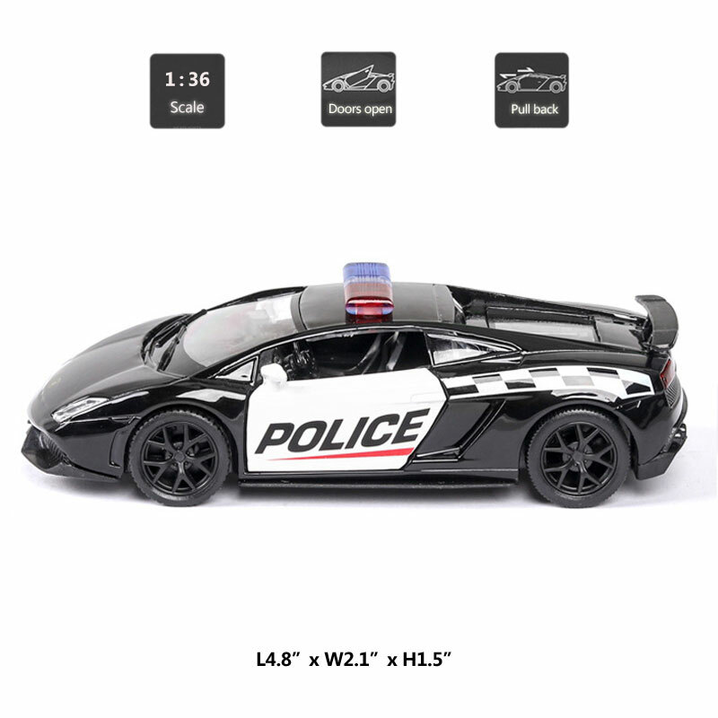 1:36 Lamborghini Gallardo LP 570-4 Police Car Diecast Model Car