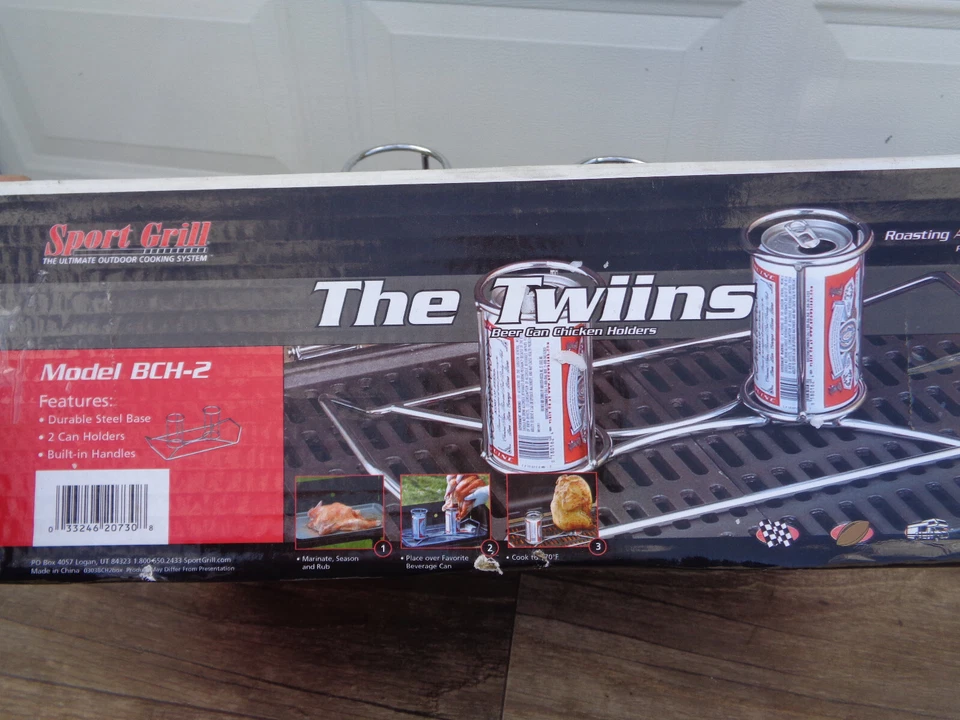 SPORT GRILL "The Twins" BCH-2 Double Beer Can Chicken Roasting Rack - Image 2 of 4