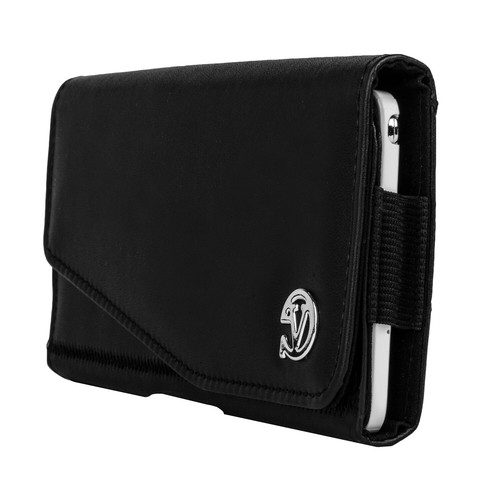 Men Black Faux Leather Belt Clip Holster Cell Phone Case For Samsung Galaxy S24 - Picture 2 of 6