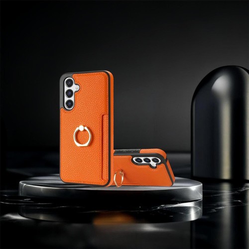Luxury Ring Card Slot Leather Phone Case For Samsung A12 A13 A14 A52 A53 A54 A51 - 第 9/18 張圖片