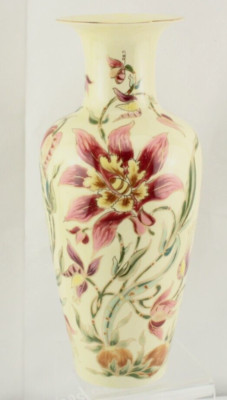 ハンガリー ZSOLNAY（ジョルナイ社）透かし模様のエオシン釉花瓶 <中古品> Zsolnay Hungarian Vase Orchid Porcelain 10 3/4