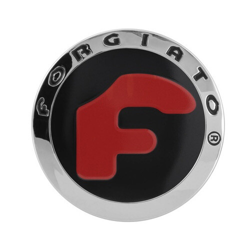 1) Single Forgiato Wheel Silver Chrome W Black Red F Logo