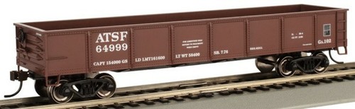 BACHMANN HO 40' Gondola Santa Fe #64999 BAC17217 - 第 1/1 張圖片