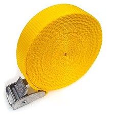 1 Buckled Straps 25mm Cam Buckle 5 meters Long Heavy Duty Load Yellow 250kg