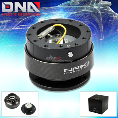 NRG GEN 2.0 STEERING WHEEL QUICK RELEASE HUB(SRK-200CF) BLACK BODY CARBON RING