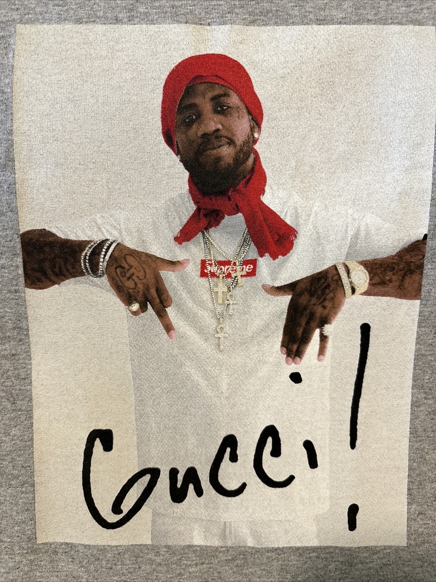 Supreme Gucci Mane Tee Grey シュプリーム グッチメイン 半袖 Supreme Gucci Mane Picture Tshirt FW16 Grey Size XL | eBay