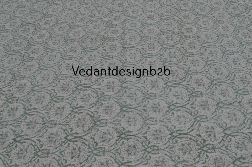 5 Yard Indian Cotton Multicolor Fabric Block Geometric Print Dressmaking Fabric - Image 4 of 4