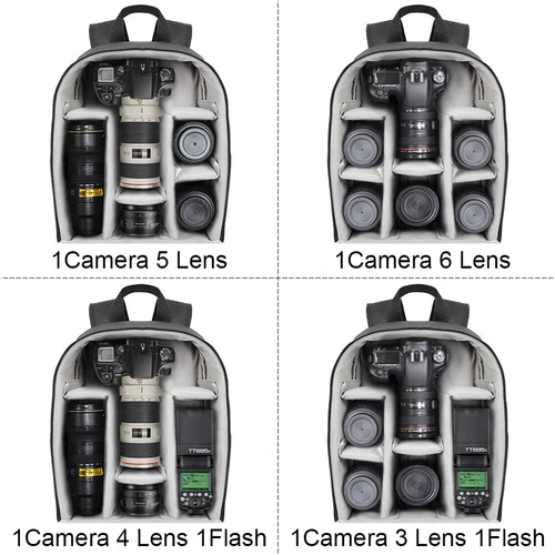 Großer Kamerarucksack Rucksack Fototasche Objektiv Stativ Halter SLR DSLR Tasche Canon - Bild 7 von 12