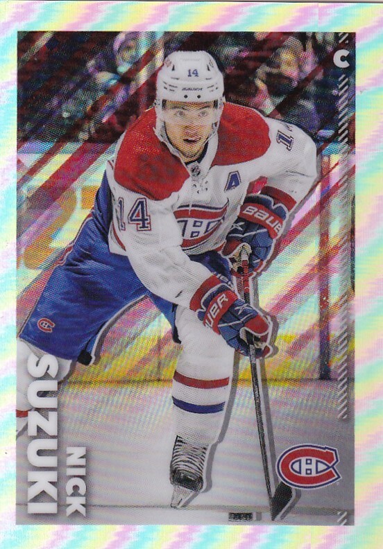 2022-23 Topps Chrome NHL Sticker Refractor #265 Nick Suzuki - Montreal /99 MADE
