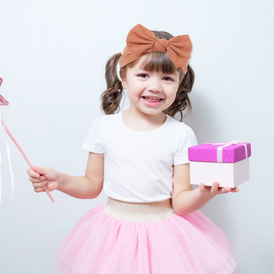 8 Pcs Bow Knot Head Wraps Girl Headscarves Baby Wide Headband Newborn