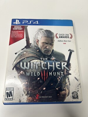 The Witcher 3 III Wild Hunt Sony PS4 Complete CIB W/ Slipcover Soundtrack