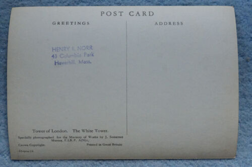The White Tower - Tower of London - Vereinigtes Königreich - RPPC - Bild 2 von 2