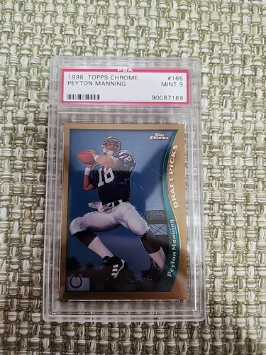 1998 Topps Chrome Peyton Manning #165 PSA 9 MINT Rookie RC HOF