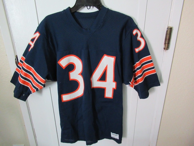 Walter Payton Vintage Early 80's Chicago Bears Sand-Knit Jersey #34 Size Small