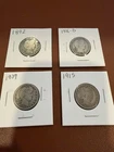 Lot of 4x Barber Quarters 1892 | 1906-D | 1909 | 1915 |