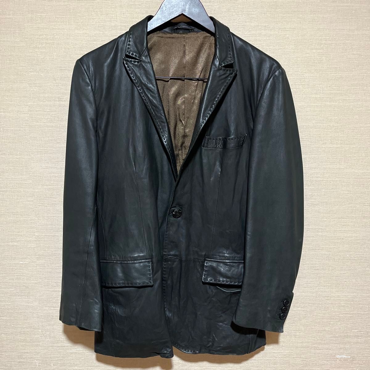 UNIVERSAL LANGUAGE leather jacket tailored jacket… - image 2