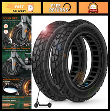 2PCS 10x2.50 Tubeless Scooter Tires - Puncture-Proof Solid Off-Road Replacement