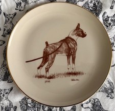 Boxer Dog Limited Edition 150 Laurelwood 1999 Decorative Plate Paula Zan artist