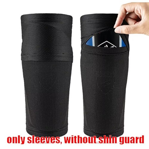 Soccer Shin Guard Sleeves Soft Shin Pads Sock Covers Flexible Shin Guard Holders - Picture 9 of 22