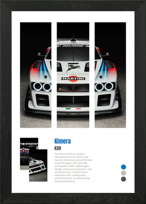 Kimera K39 Race Car Framed Wall Art Poster Canvas Print Picture