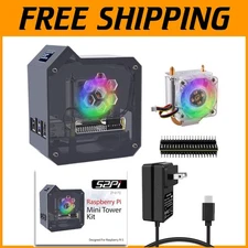 ICE Tower Cooling Kit with 27W Power Supply & OLED for Raspberry Pi 5 Users