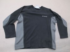 Columbia Size 4/5 Boys Gray Blk Fleece Crew Neck Outdoor Active Pull Over 573