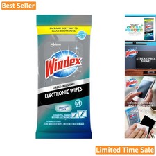 Portable 25-Count Pre-Moistened Wipes for All Electronics - Streak-Free Finish