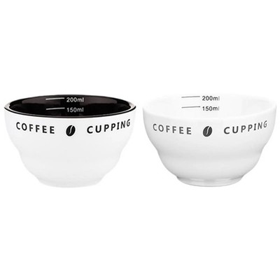 Kaffeetasse 200ml Messbecher Stapelbar mit Skala Kaffee-Probierschale Profe7500
