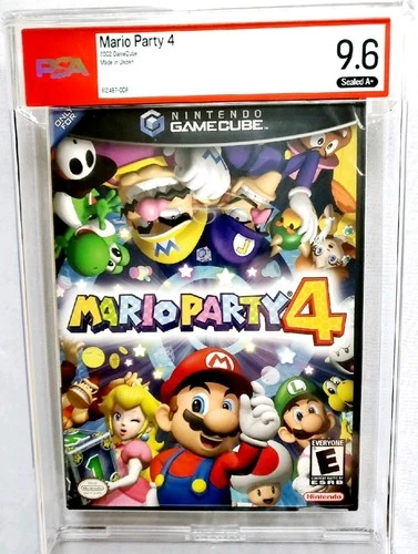 Graded PSA 9.6 A+ MARIO PARTY 4 Nintendo GameCube Sealed New WATA MiJ Low Pop!