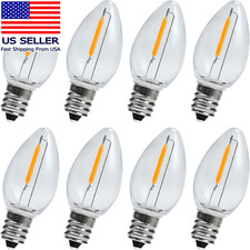 8Pack LED Night Light Bulbs, C7 LED Candelabra Bulbs, E12 Base, 2200K