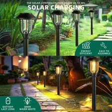 12 Pack Solar Lights Outdoor, Solar Pathway Lights Waterproof IP65 Auto On/Of...