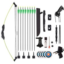 SOPOGER Compound Bow  Arrow Set: Youth/Teens, Beginner Archery Kit w/Accessory