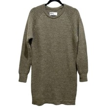 MHL Margaret Howell 100 Wool Knit Dress Small Olive Midi